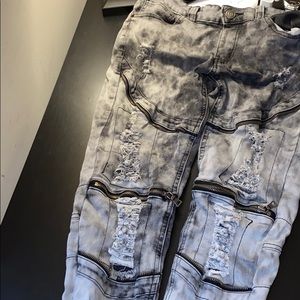 Mens Zipper-style Skinny Jeans | 30/30